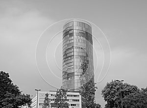 Koelntriangle skyscraper in Koeln, black and white