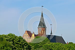 Koenigsberg Cathedral on the Kneiphof island. Kaliningrad (formerly Koenigsberg), Russia