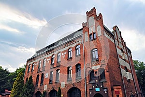 Koenigsberg fire station building in Kaliningrad