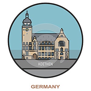 Koethen. Cities and towns in Germany