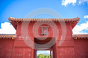 Kofukumon gate in Shurijo castle, Okinawa