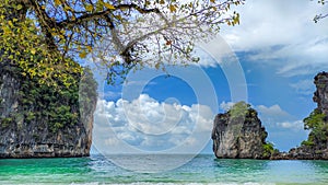 Koh Hong idyllic seaside natural landscape in south thailand