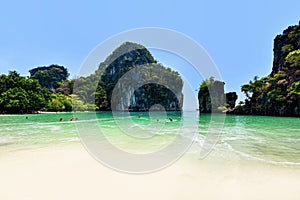 Koh Hong Island with Turquoise Sea in Summer, Krabi, Thailand