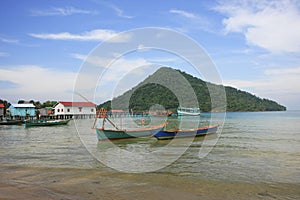 Koh Kon island seeing from Koh Rong Samlon island, Gulf of Thailand, Cambodia