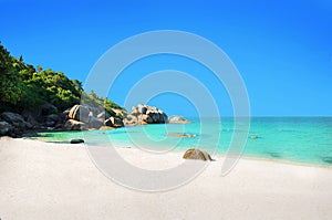 Koh Samui beach with white sand