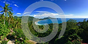 Koh Tao tropical island panorama