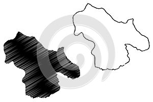 Kohgiluyeh and Boyer-Ahmad Province map vector