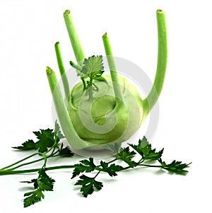 Kohlrabi and parsley