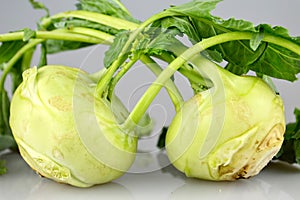 Kohlrabies on the table