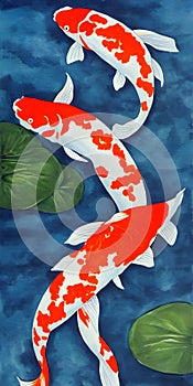 Koi Dance: Dynamic Digital Fish Art Collection