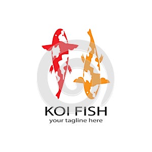 Koi fish animal  logo and symbols vector template