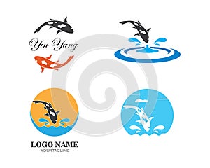 Koi fish logo vector