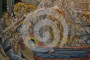 Koimesis mosaic in Chora church photo