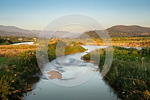 Kok River in Taton Area, Mae Ai District, Chiang Mai, Thailand