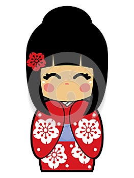 Kokeshi Doll Vector