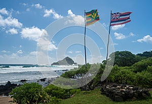 Koki Beach near Hana on Hawaiian island of Maui