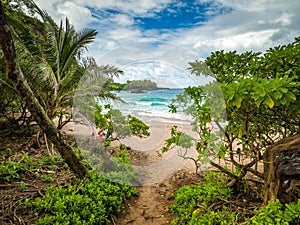 Koki Beach Park, Maui. The dark red sand at Koki Beach produced by Ka Iwi O Pele