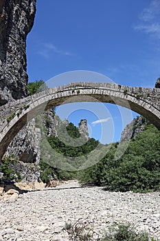 Kokkori arched stone bridge landmark Zagoria