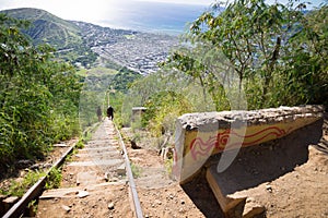 Koko Head Crater and hikers