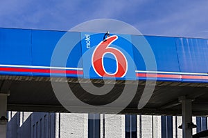 Kokomo - Circa October 2016: Motel 6 Logo and Signage. Motel 6 is a major chain of budget motels I