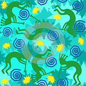 Kokopelli Background Tile photo