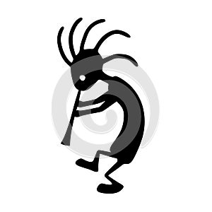 Kokopelli Black Silhouette