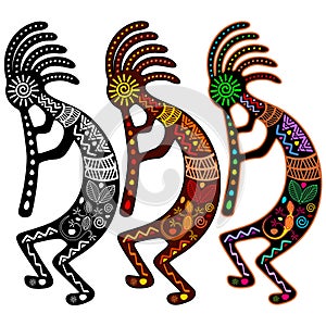 Kokopelli - Set of 3 Colors photo