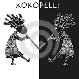 kokopelli - vector ethnic illustration. photo