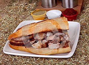 kokorec on white plate