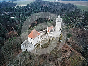 Kokorin Castle. Gothic castle is located in the Village Kokorin, Protected landscape area, in Czech Republic