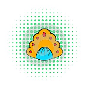 Kokoshnik icon in comics style