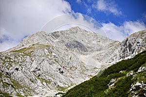 Kokrsko saddle with Grintovec mountain, Slovenia