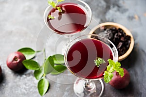 Kokum Sharbat, Juice or Sherbet OR summer coolant drink made up of Garcinia indica