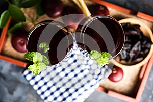 Kokum Sharbat, Juice or Sherbet OR summer coolant drink made up of Garcinia indica