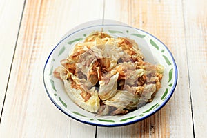 Kol Goreng or Fried Cabbage, Indonesian Side Dish Menu for Penyetan