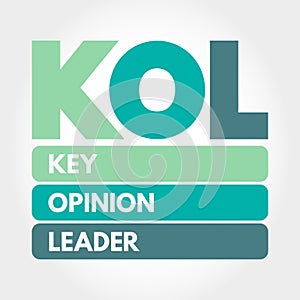 KOL - Key Opinion Leader acronym, business concept background