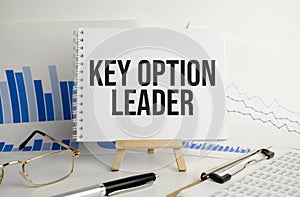 KOL - Key Opinion Leader acronym on notepad