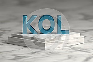 KOL letters standing for key opinion leader