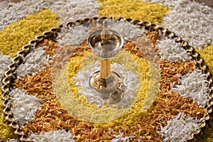 Kolam at a Malayalee wedding