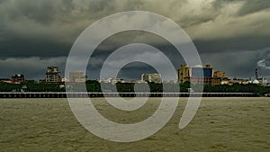 Kolkata Skyline from Hoogly River