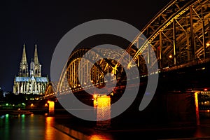Koln (Cologne) view in the night