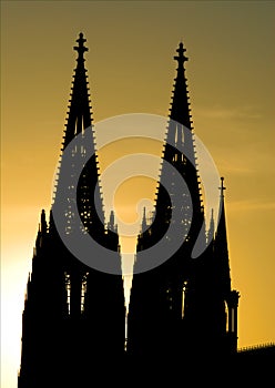 Kolner Dom in sunset light
