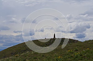 The kolob statue on top of ensign peak