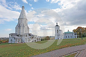 Kolomenskoye, Moscow. Church of the Ascension, St. George Church and Belltowe