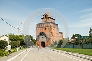 Kolomna, Moscow Region, Russia - July 26, 2018: Pyatnitskie Gate Of Kolomna Kremlin In Sunny Day