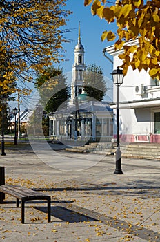 Kolomna, Russia - October, 2021:  Church of Saint John the Evangelist in autumn day