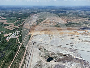 Kolubara pit on coal mining by the open way. Lazarevac, Serbia photo