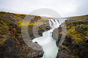 Kolugljufur waterfall on Iceland