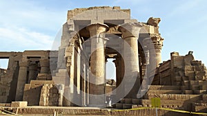 Kom Ombo temple along the river Nile in Egypt