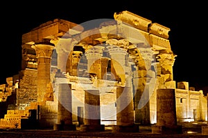 Kom Ombo Temple by night photo